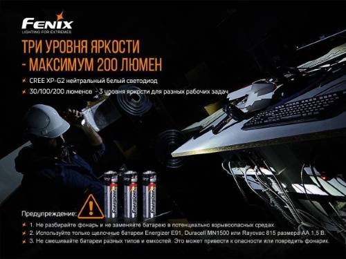 221 Fenix Фонарь Fenix WF11E Cree XP-G2 (R5) фото 15