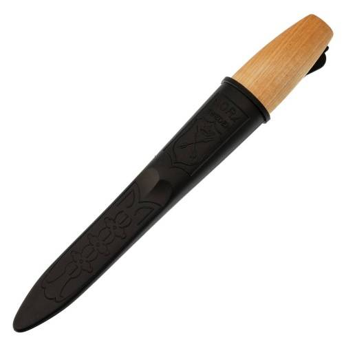 2140 Ahti Puukko Mora wood carving 80 carbon фото 2