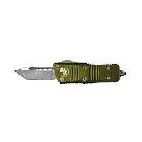  автоматический фронтальный выкидной нож Microtech Mini Troodon Green