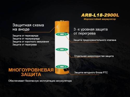 151 Fenix Аккумулятор 18650 2900 mAh Li-ion морозостойкий фото 5