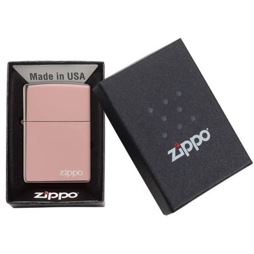 138 ZIPPO ЗажигалкаLogo Classic с покрытием High Polish Rose Gold фото 2